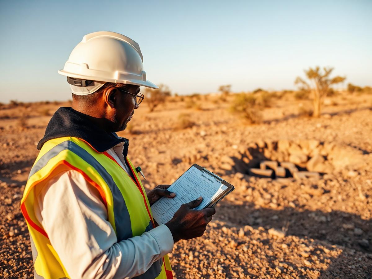 Environmental site inspection in arid Kenya